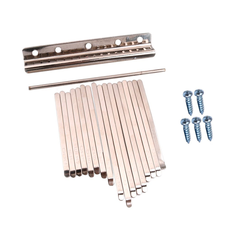 kesoto 17 Nota Kalimbas Mbira Dedos Gordos Llave de Acero Inoxidable Percusiónes de Manos