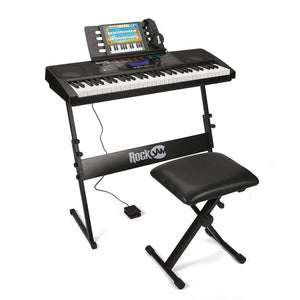 RockJam Teclado Eléctrico con Soporte, Taburete, Pedal y Audífonos
