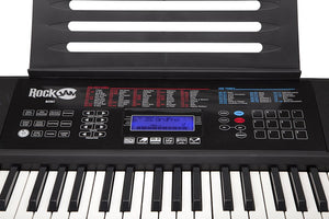 RockJam Teclado Eléctrico con Soporte, Taburete, Pedal y Audífonos