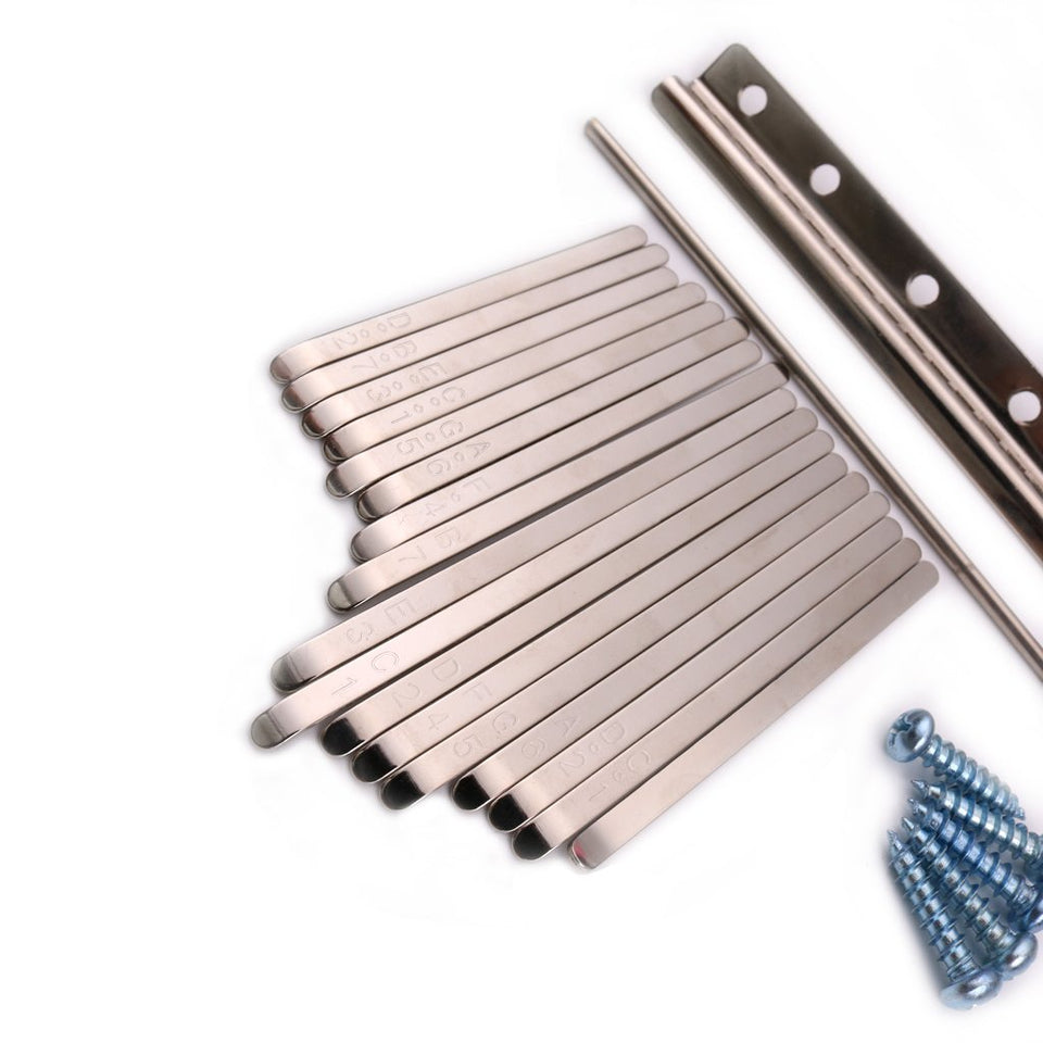 kesoto 17 Nota Kalimbas Mbira Dedos Gordos Llave de Acero Inoxidable Percusiónes de Manos