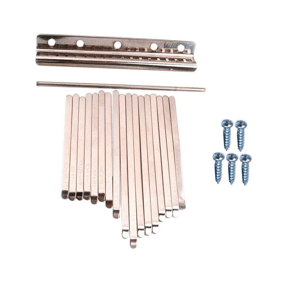 kesoto 17 Nota Kalimbas Mbira Dedos Gordos Llave de Acero Inoxidable Percusiónes de Manos