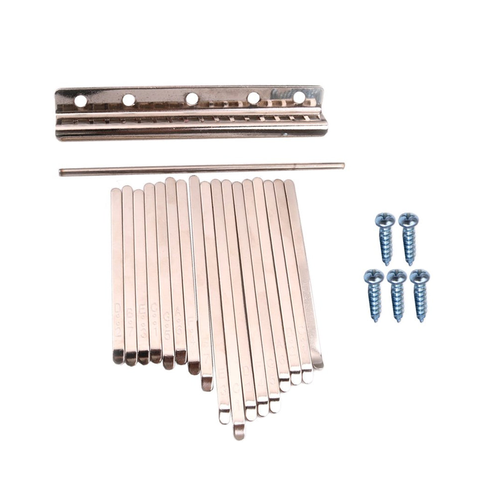 kesoto 17 Nota Kalimbas Mbira Dedos Gordos Llave de Acero Inoxidable Percusiónes de Manos