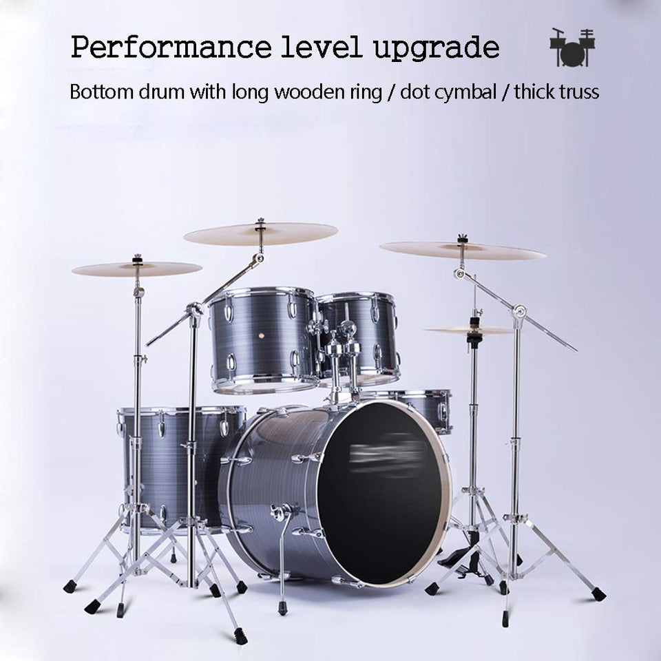Instrumentos Musicales Baterías y Percusiones Batería Profesional Tambores De Gradación Tambor Principiante Batería De Jazz De Los Niños Adultos Tambor De Galvanoplastia De La Cavidad De Madera Mixta