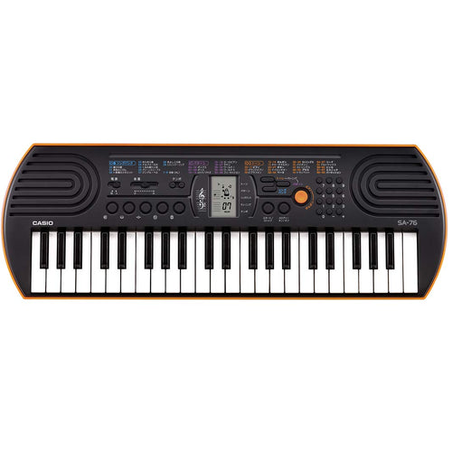 Casio SA-76 Teclado con 44 Teclas Mini, 100 Tonos, 50 Ritmos, 10 Melodías, color Negro