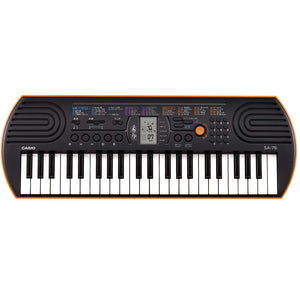 Casio SA-76 Teclado con 44 Teclas Mini, 100 Tonos, 50 Ritmos, 10 Melodías, color Negro