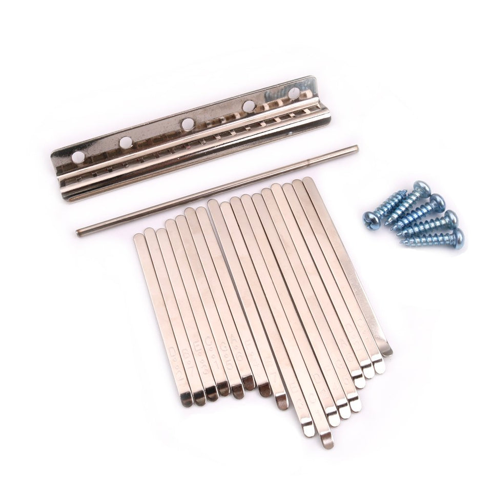 kesoto 17 Nota Kalimbas Mbira Dedos Gordos Llave de Acero Inoxidable Percusiónes de Manos