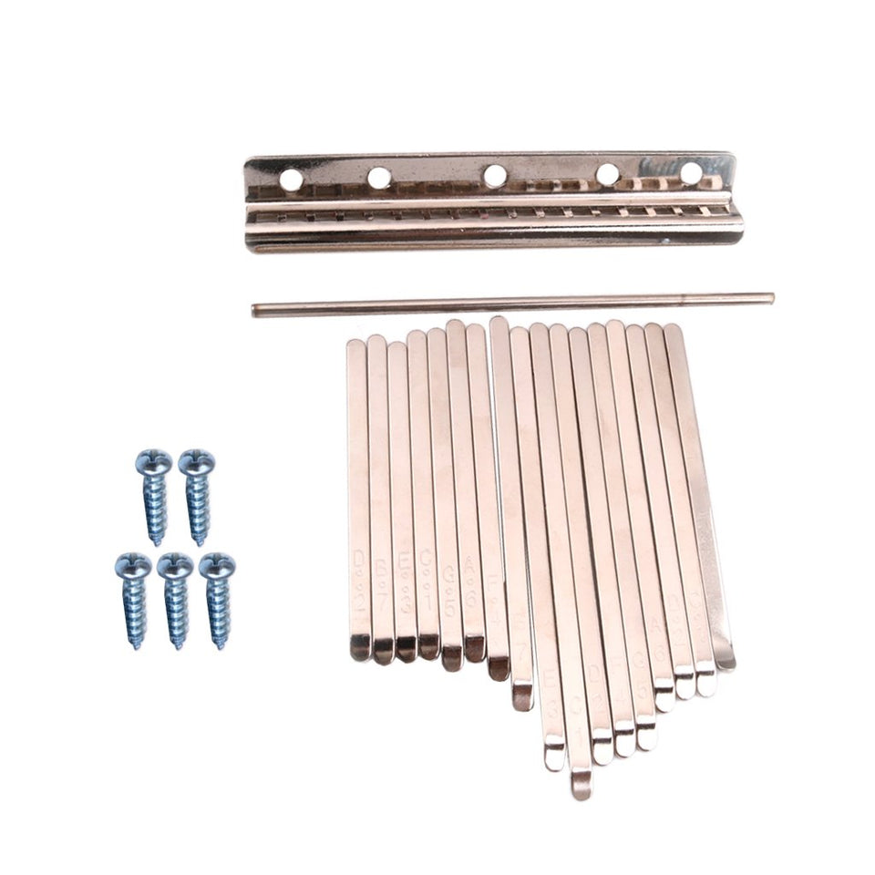 kesoto 17 Nota Kalimbas Mbira Dedos Gordos Llave de Acero Inoxidable Percusiónes de Manos