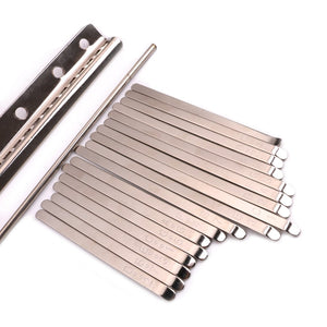 kesoto 17 Nota Kalimbas Mbira Dedos Gordos Llave de Acero Inoxidable Percusiónes de Manos
