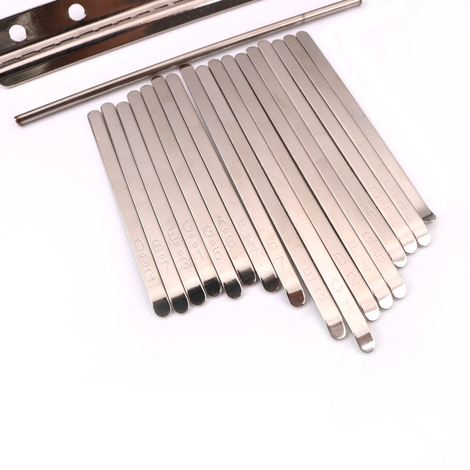 kesoto 17 Nota Kalimbas Mbira Dedos Gordos Llave de Acero Inoxidable Percusiónes de Manos