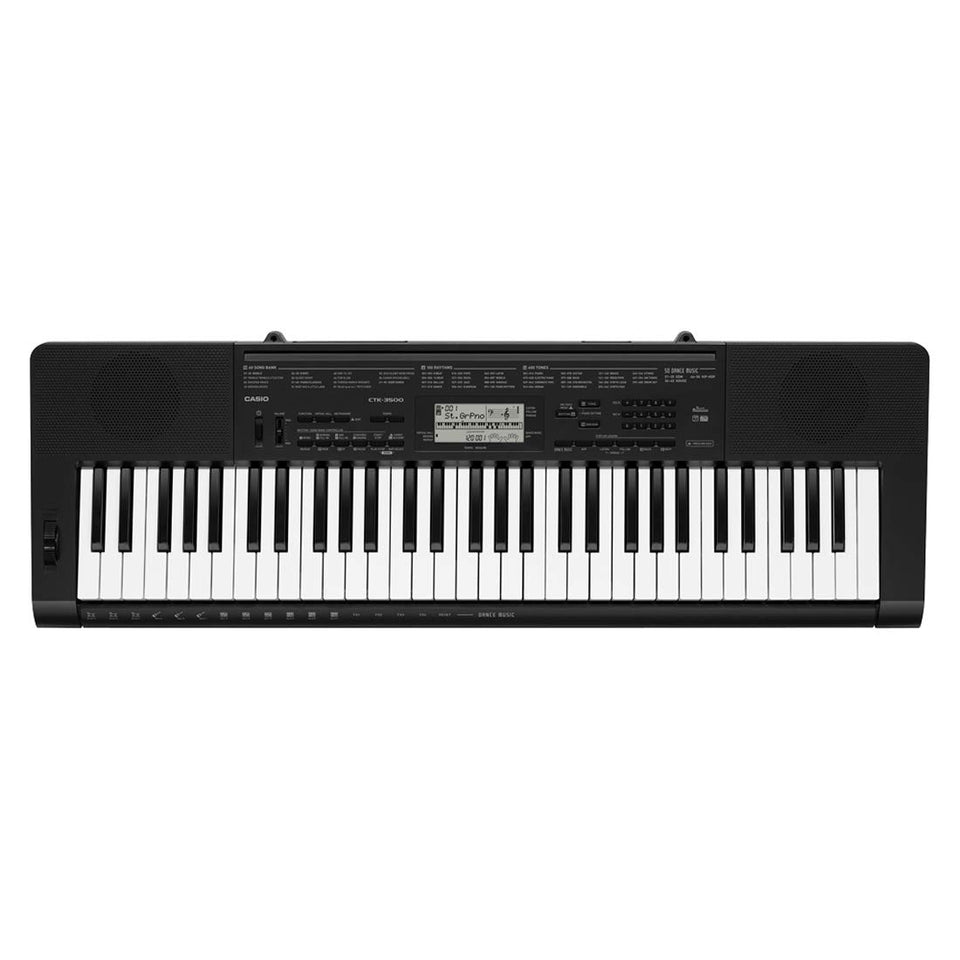 Casio, Teclado Portátil con Eliminador, CTK-3500