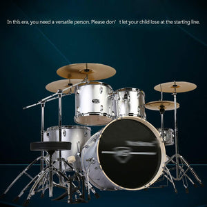 Baterías y Percusiones Tambores Adultos De Auto-Aprendizaje Tambores De Jazz De La Fiesta Instrumentos De Música De Juego Profesional Tambor Set 5 Tambores 3 Platillos