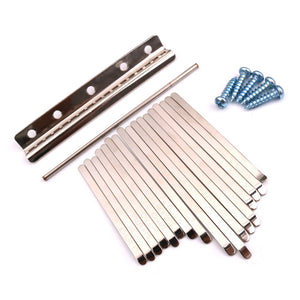 kesoto 17 Nota Kalimbas Mbira Dedos Gordos Llave de Acero Inoxidable Percusiónes de Manos
