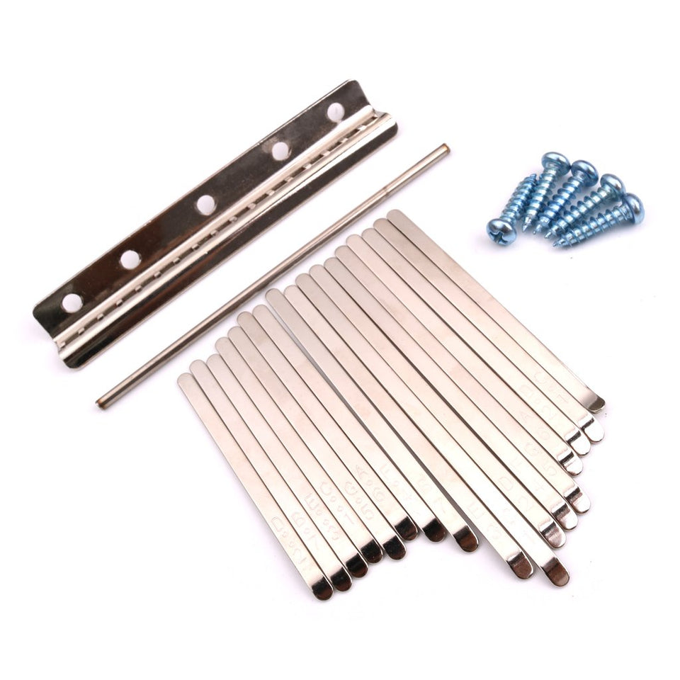 kesoto 17 Nota Kalimbas Mbira Dedos Gordos Llave de Acero Inoxidable Percusiónes de Manos