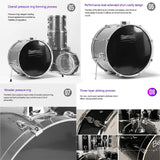 Instrumentos Musicales Baterías y Percusiones Batería Profesional Tambores De Gradación Tambor Principiante Batería De Jazz De Los Niños Adultos Tambor De Galvanoplastia De La Cavidad De Madera Mixta