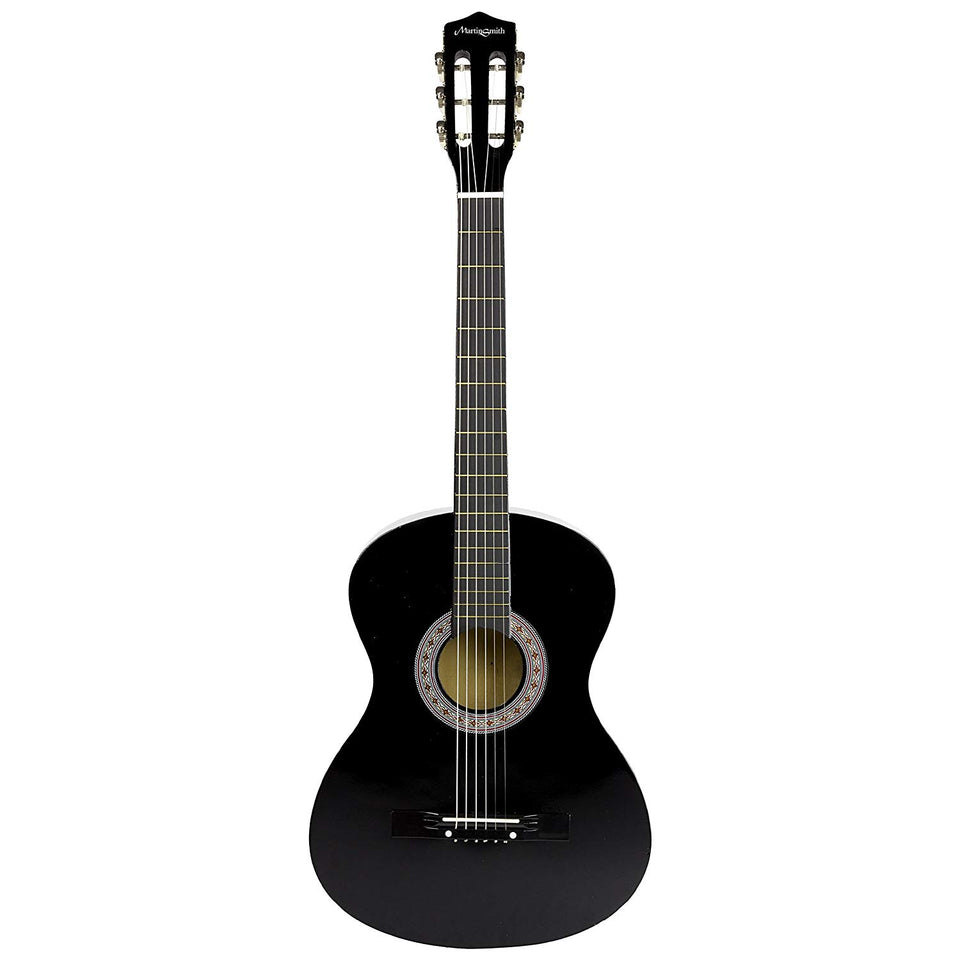Martin Smith - Paquete de guitarra acústica, Negro, Negro