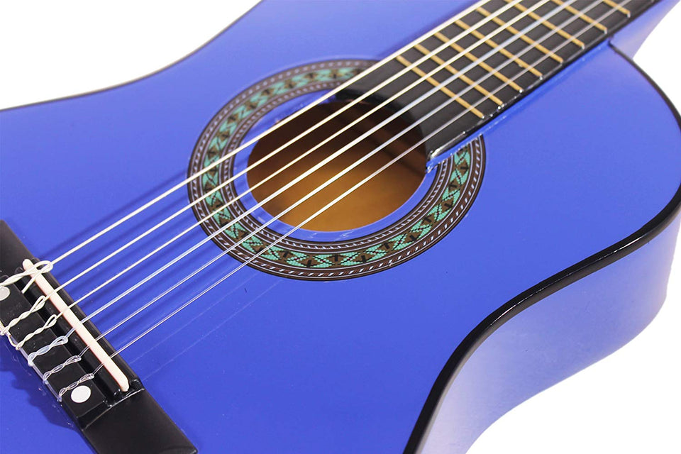 Music Alley MA-51 Music Alley 1/2 Tamaño 76,2 cm Junior – Guitarra clásica, color azul
