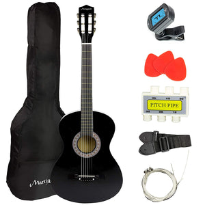 Martin Smith - Paquete de guitarra acústica, Negro, Negro