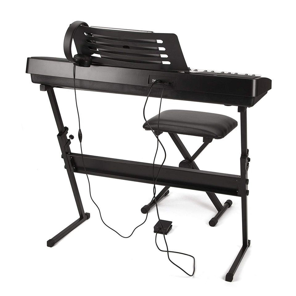 RockJam Teclado Eléctrico con Soporte, Taburete, Pedal y Audífonos