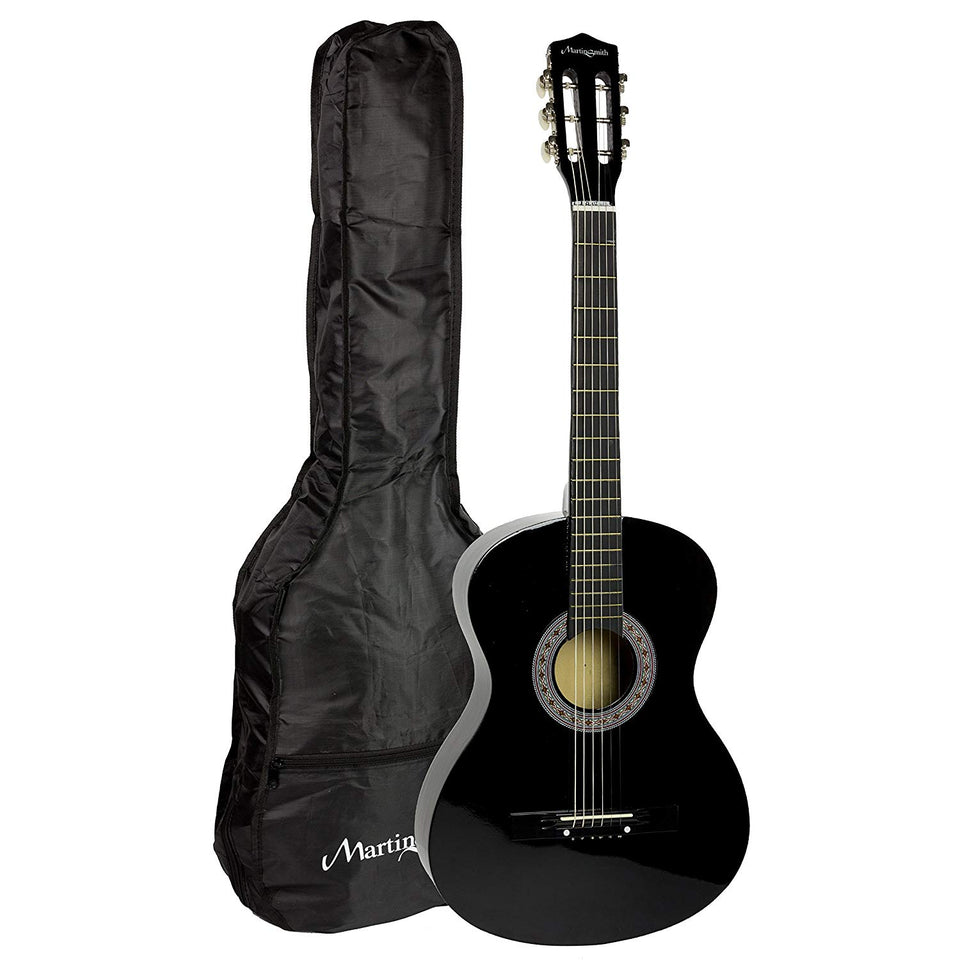 Martin Smith - Paquete de guitarra acústica, Negro, Negro